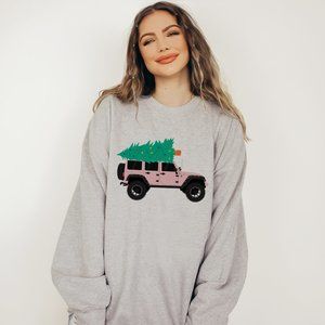 Jeep Christmas Tree Dark Grey Sweatshirt